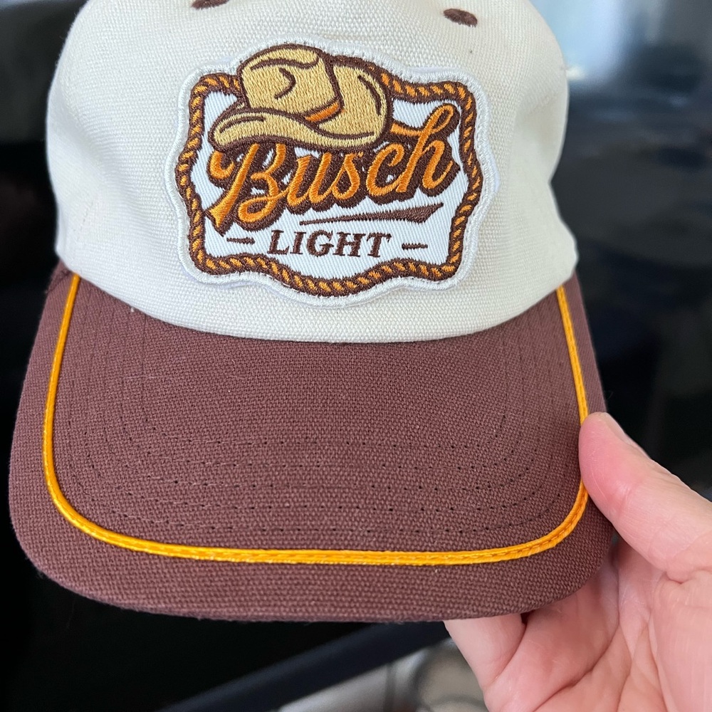 Busch Light Brown and White Hat